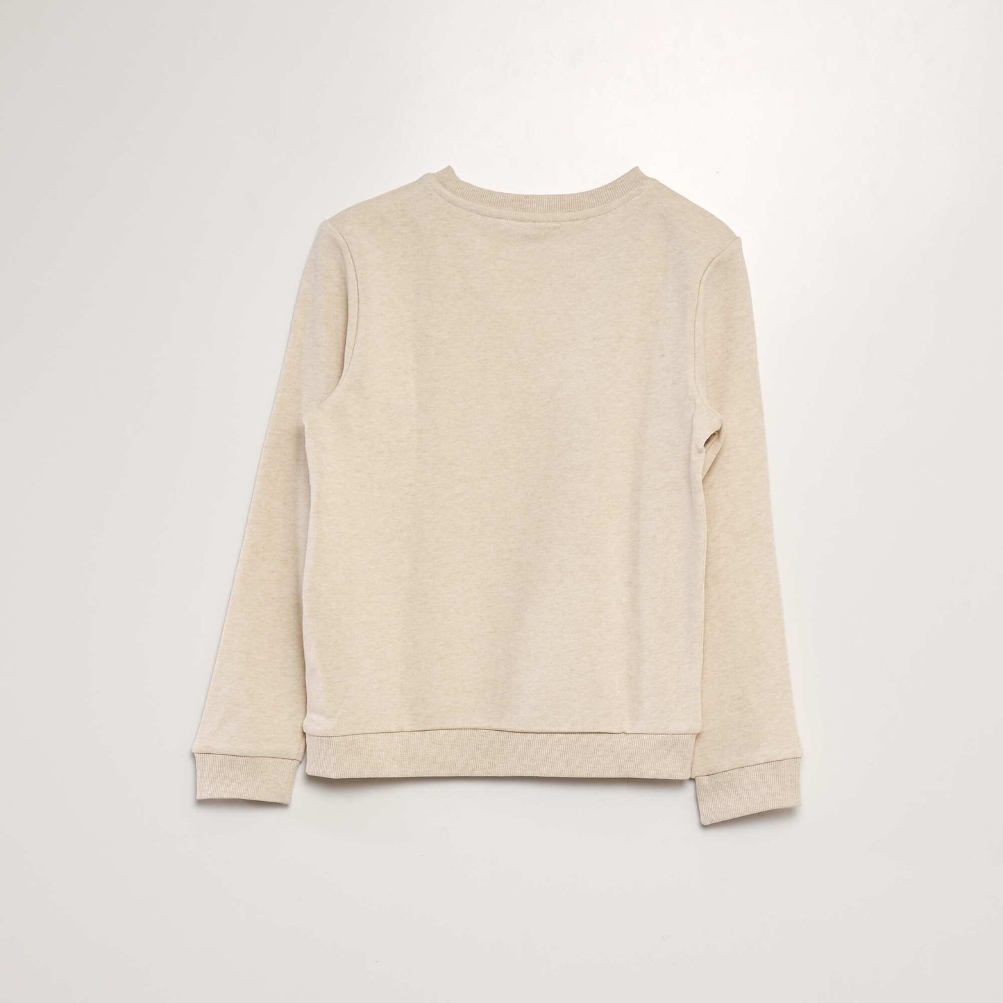 Sweatshirt with round neck BEIGE