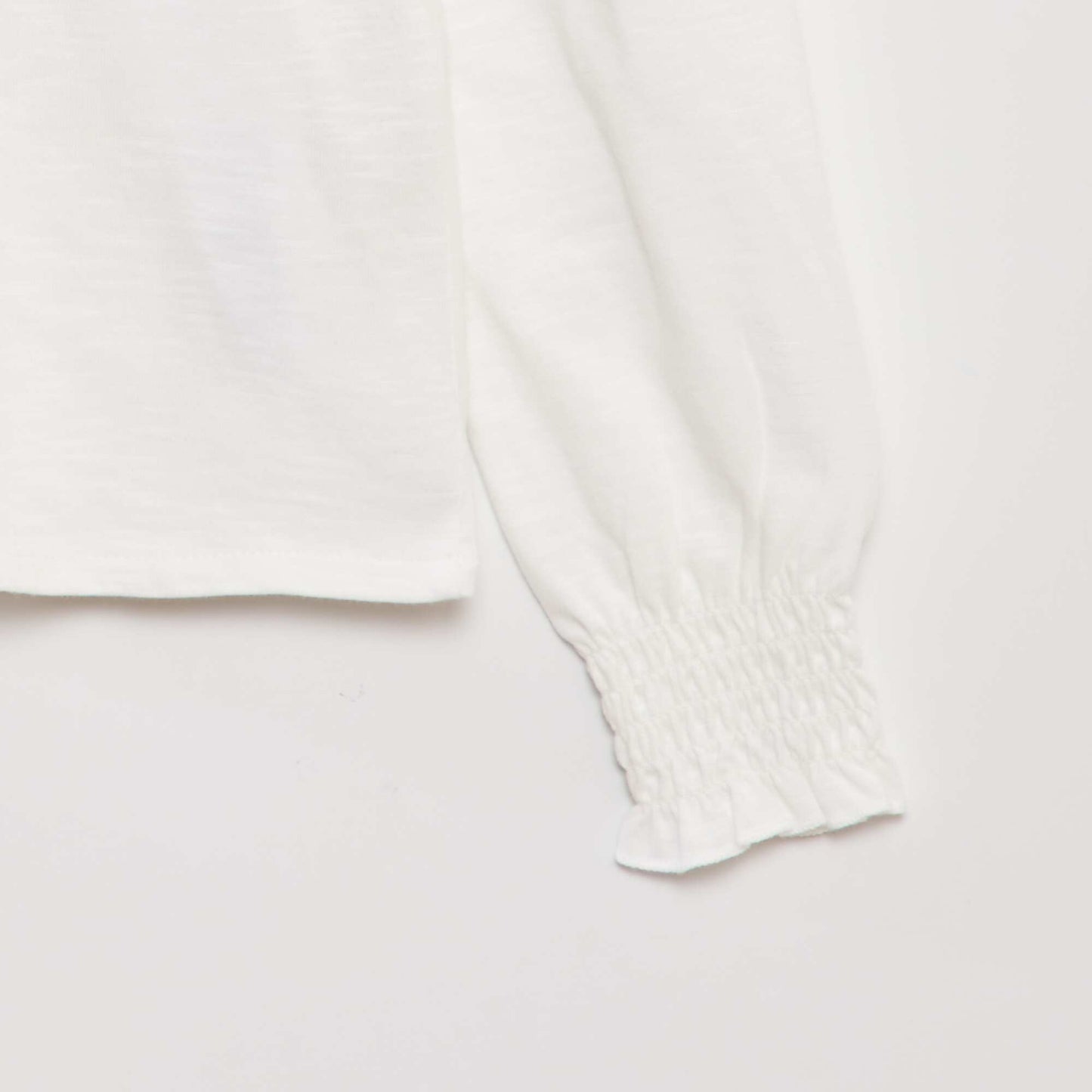 Long-sleeved cotton T-shirt WHITE