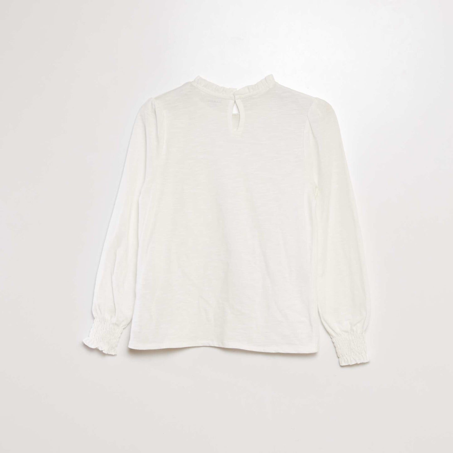 Long-sleeved cotton T-shirt WHITE