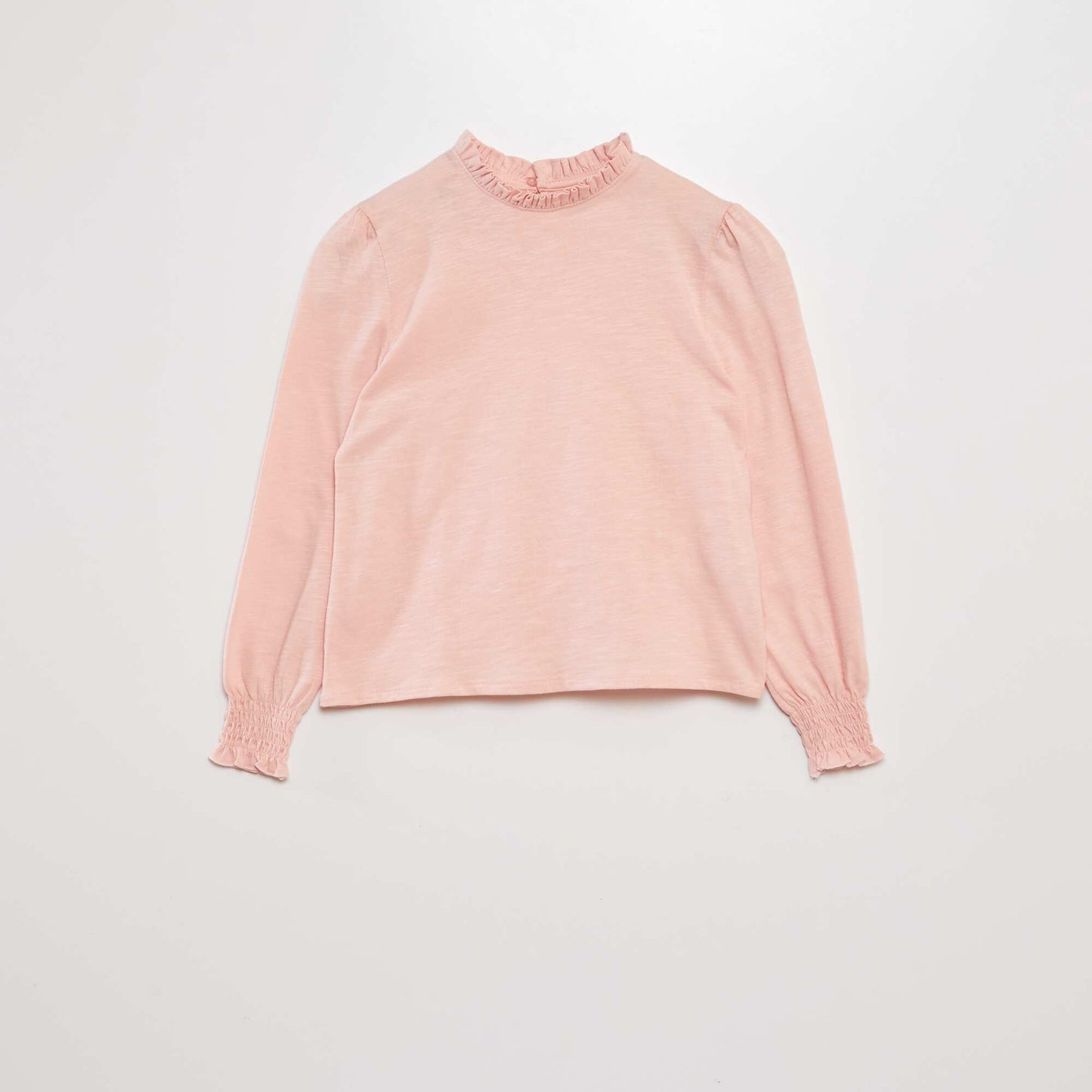 Long-sleeved cotton T-shirt PINK