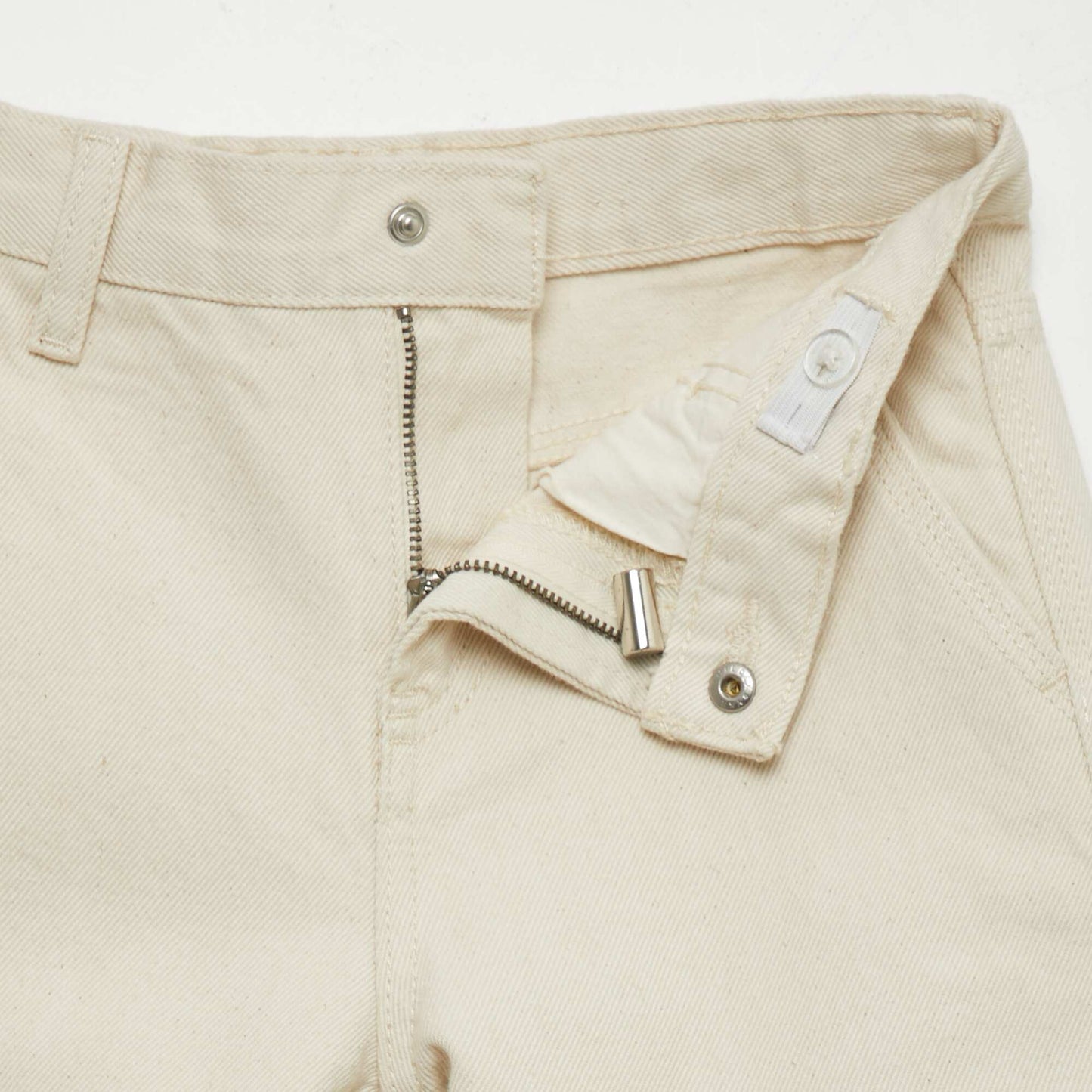 Undyed twill trousers WHITE