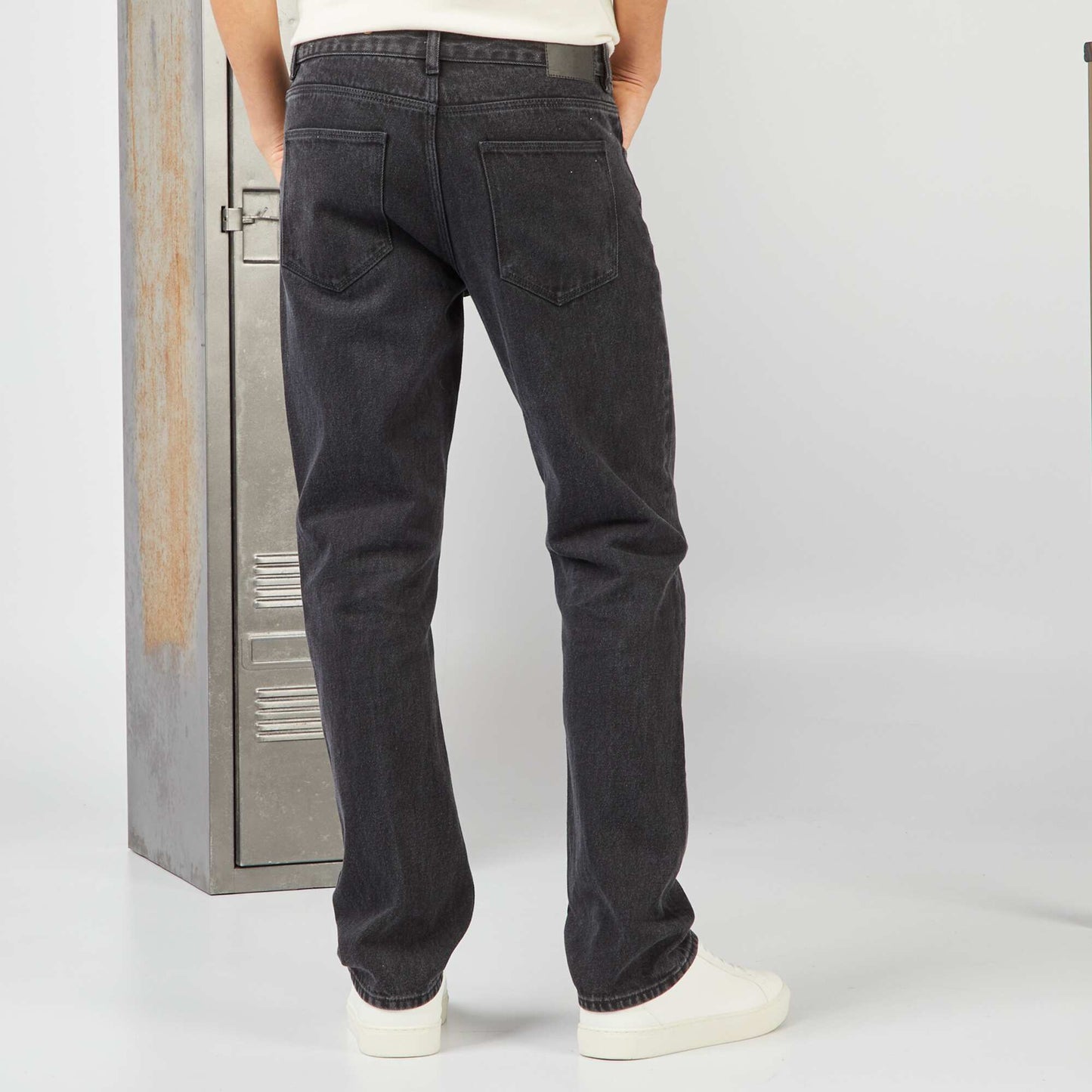 5-pocket straight-leg jeans GREY