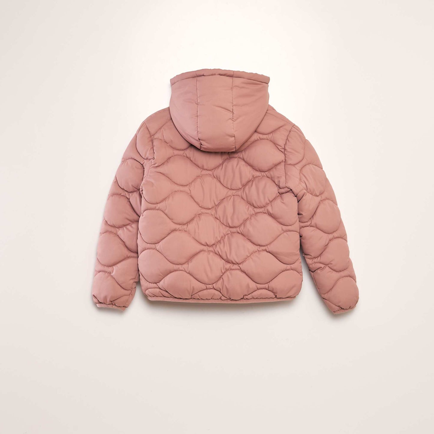 Quilted padded jacket with hood PINK