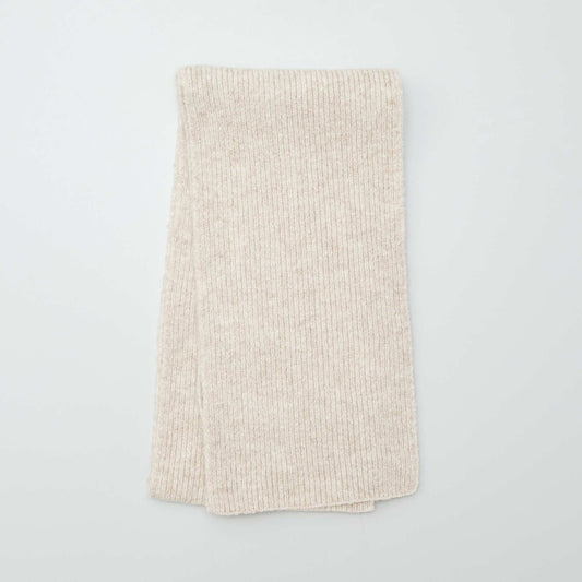 Ribbed scarf BEIGE