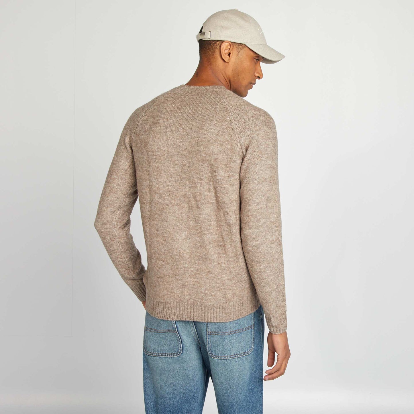 Cable-knit jumper BEIGE