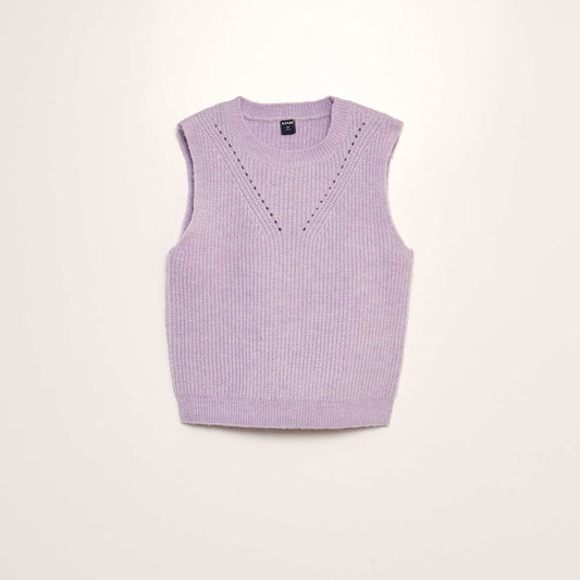 Knit tank top PURPLE