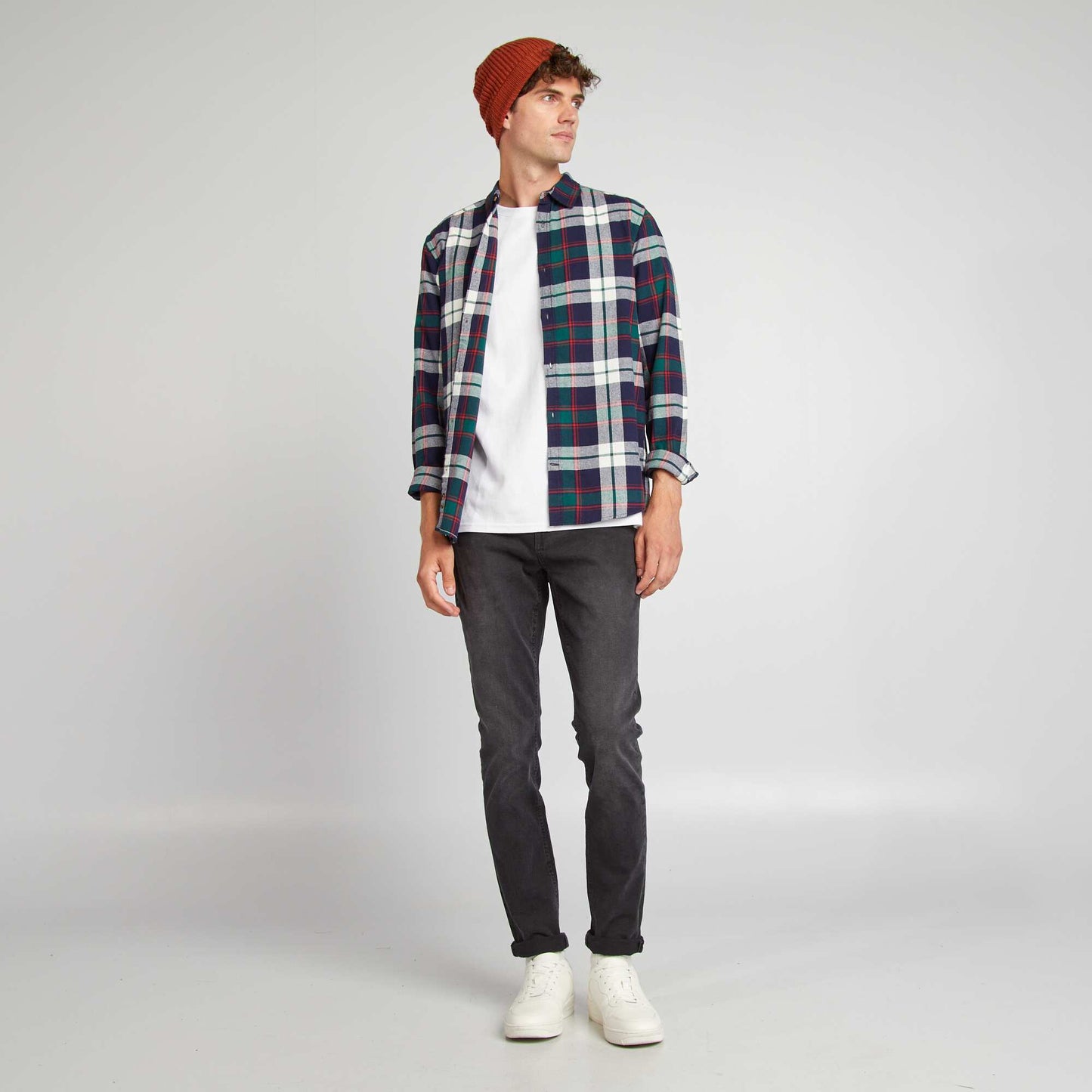 Checked shirt BLUE