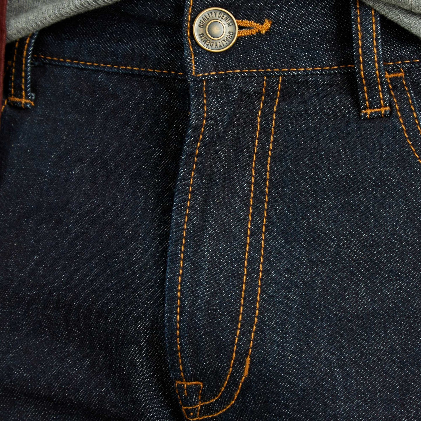 Regular-fit untreated jeans raw