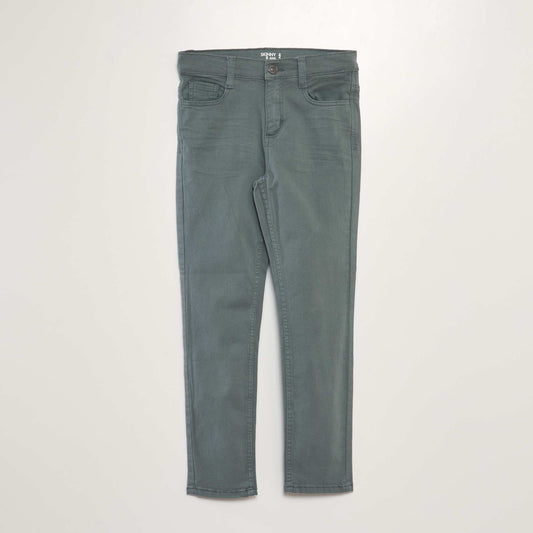 Skinny trousers with five pockets GREEN