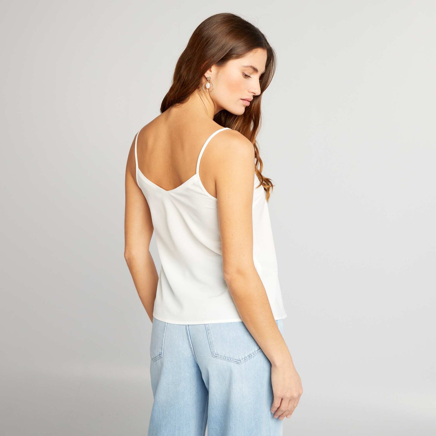 Top with thin straps White