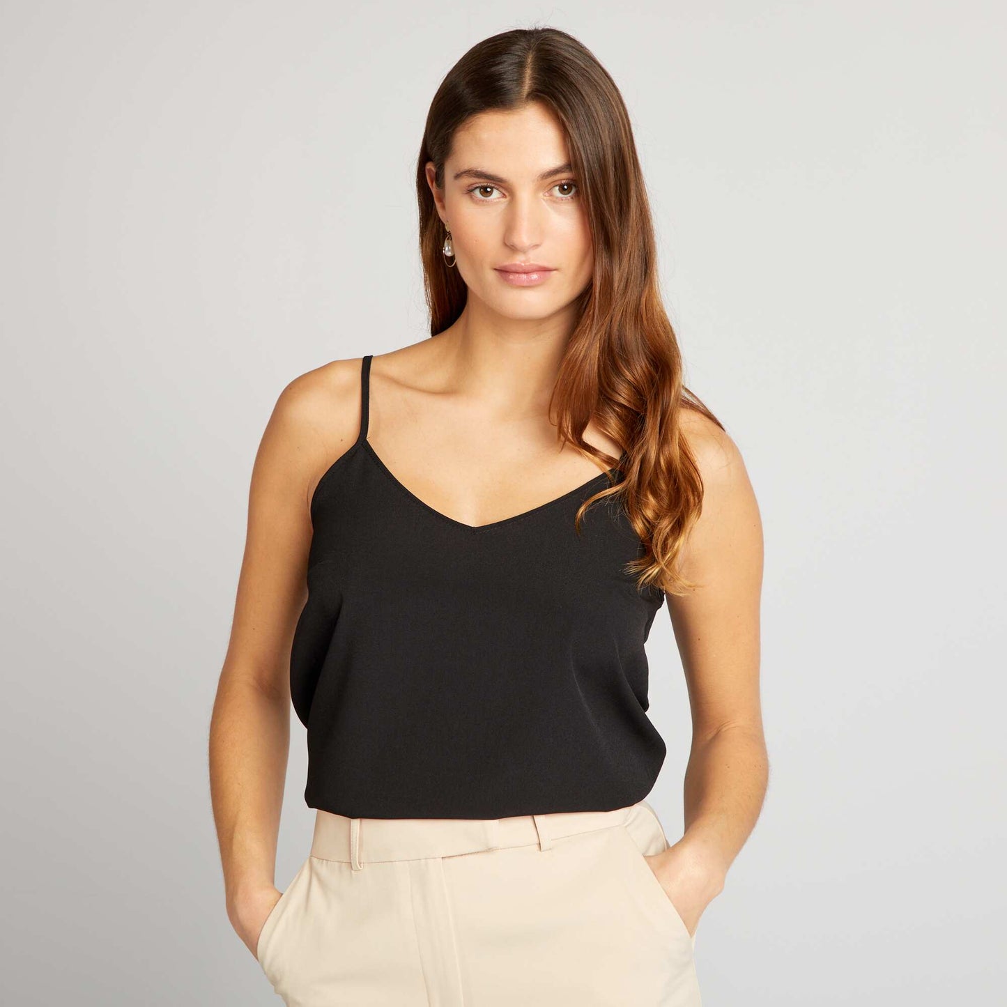 Top with thin straps black