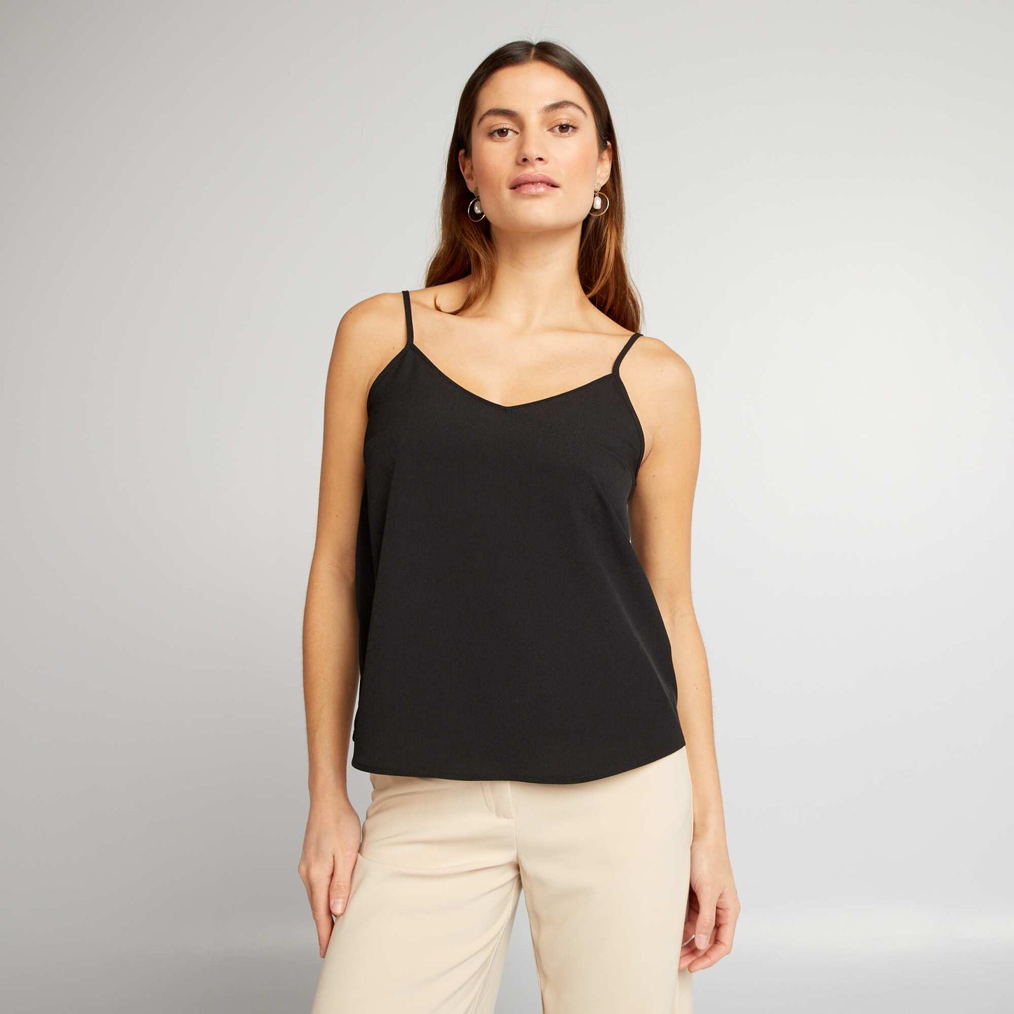 Top with thin straps black