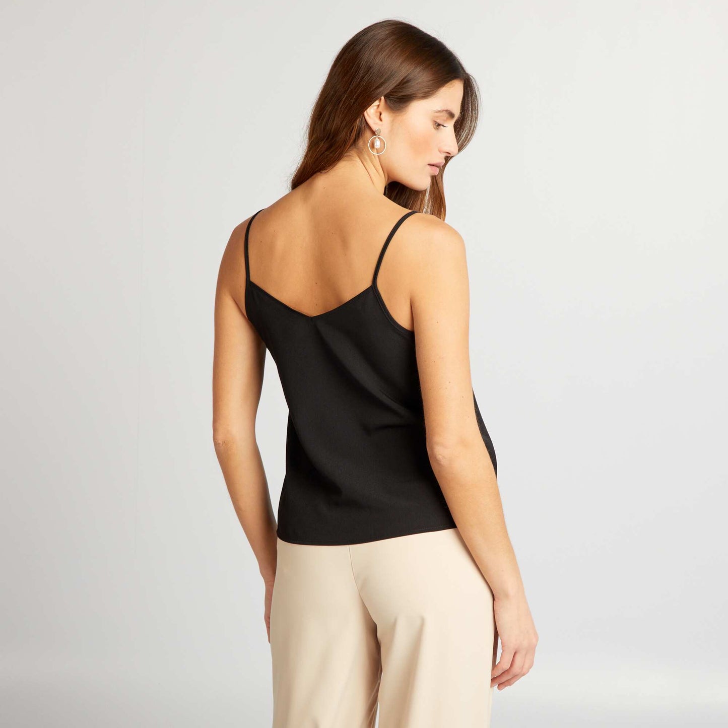 Top with thin straps black