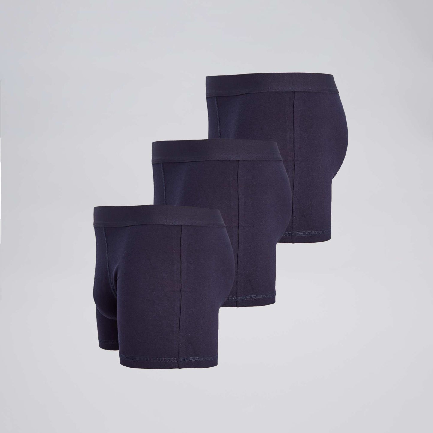 Pack of 3 plain boxers navy