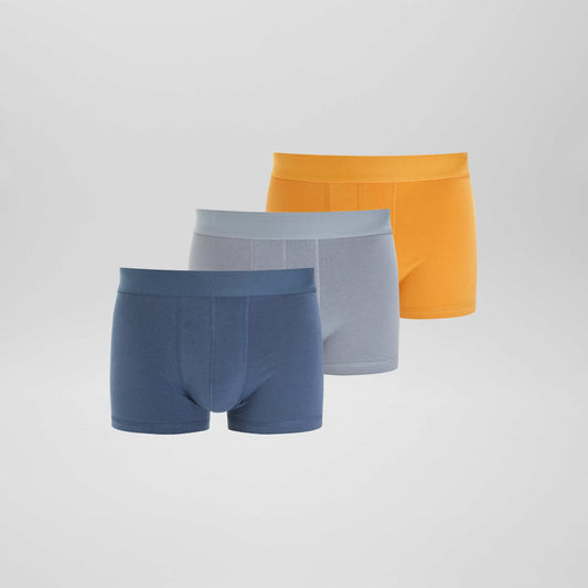 Pack of 3 plain boxers BLUE