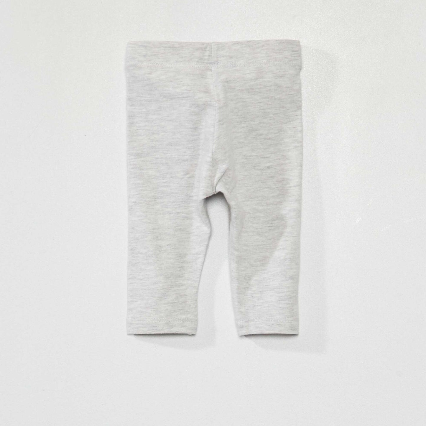 Long plain jersey knit leggings GREY