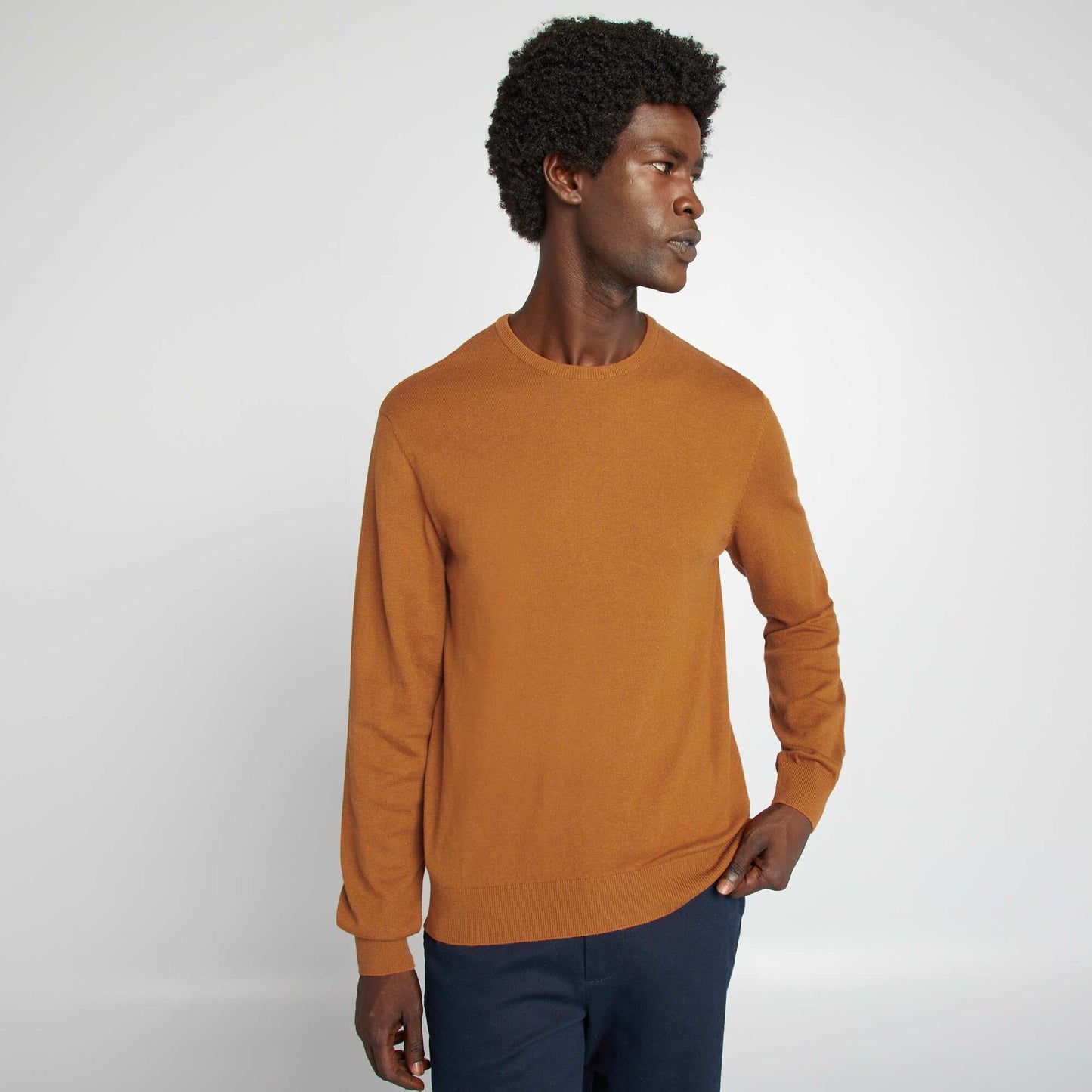 Round neck sweater YELLOW