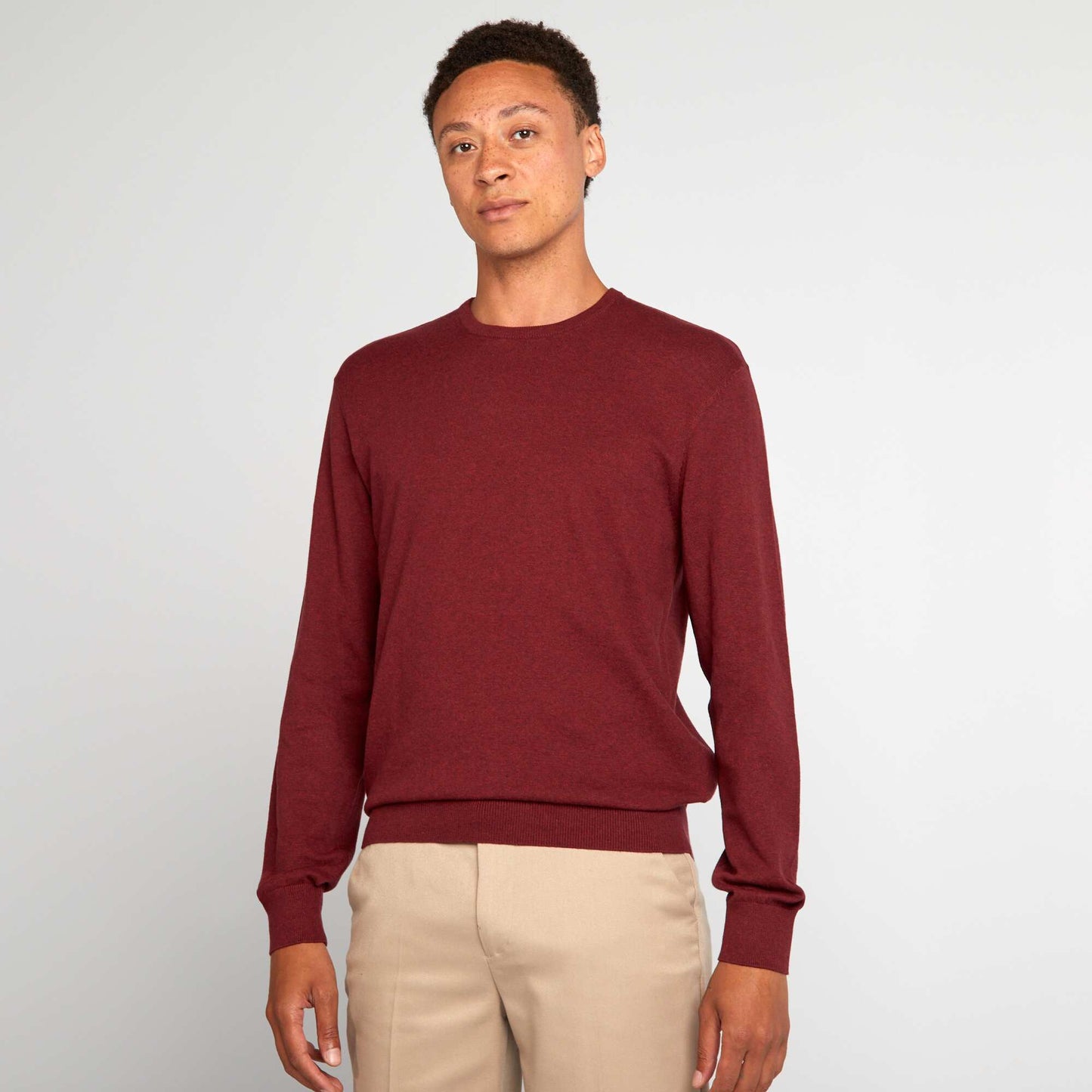 Round neck sweater RED