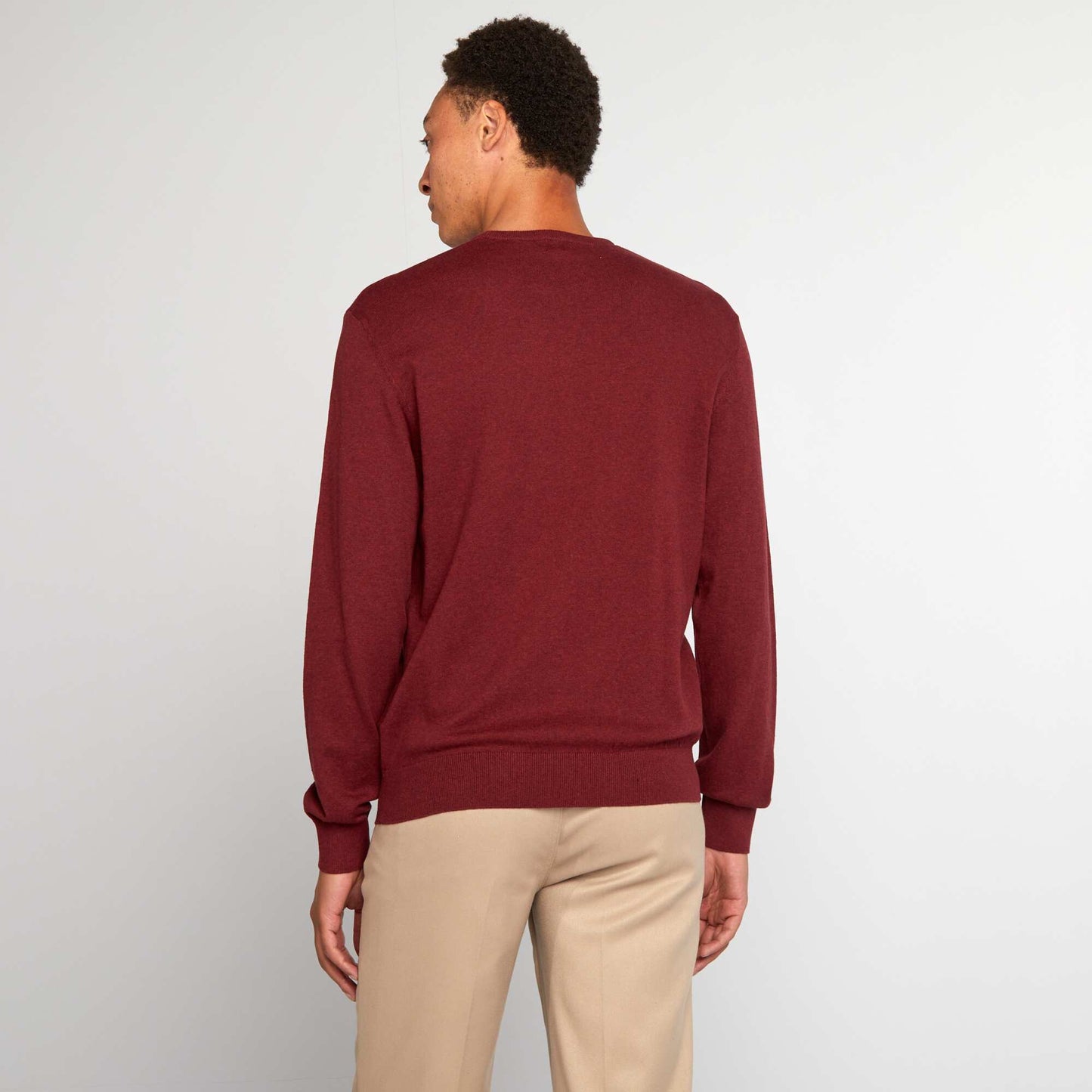 Round neck sweater RED