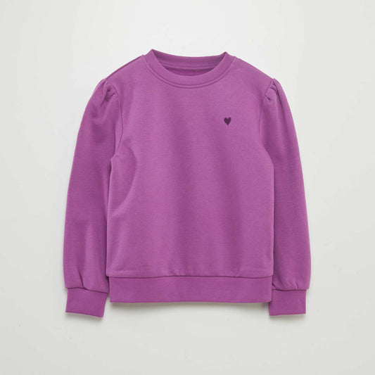 Round neck sweatshirt PURPLE