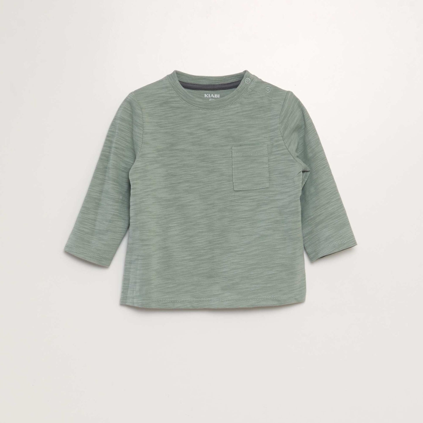 Round neck T-shirt with pocket BLUE