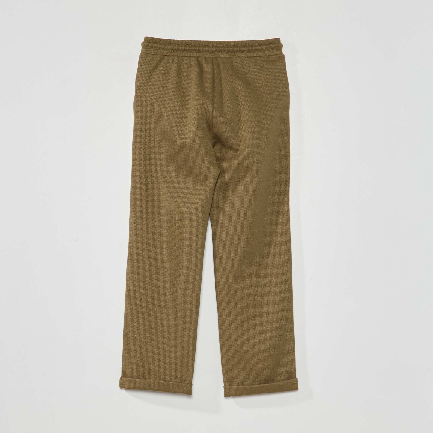 Piqué knit joggers ME_KHAKI