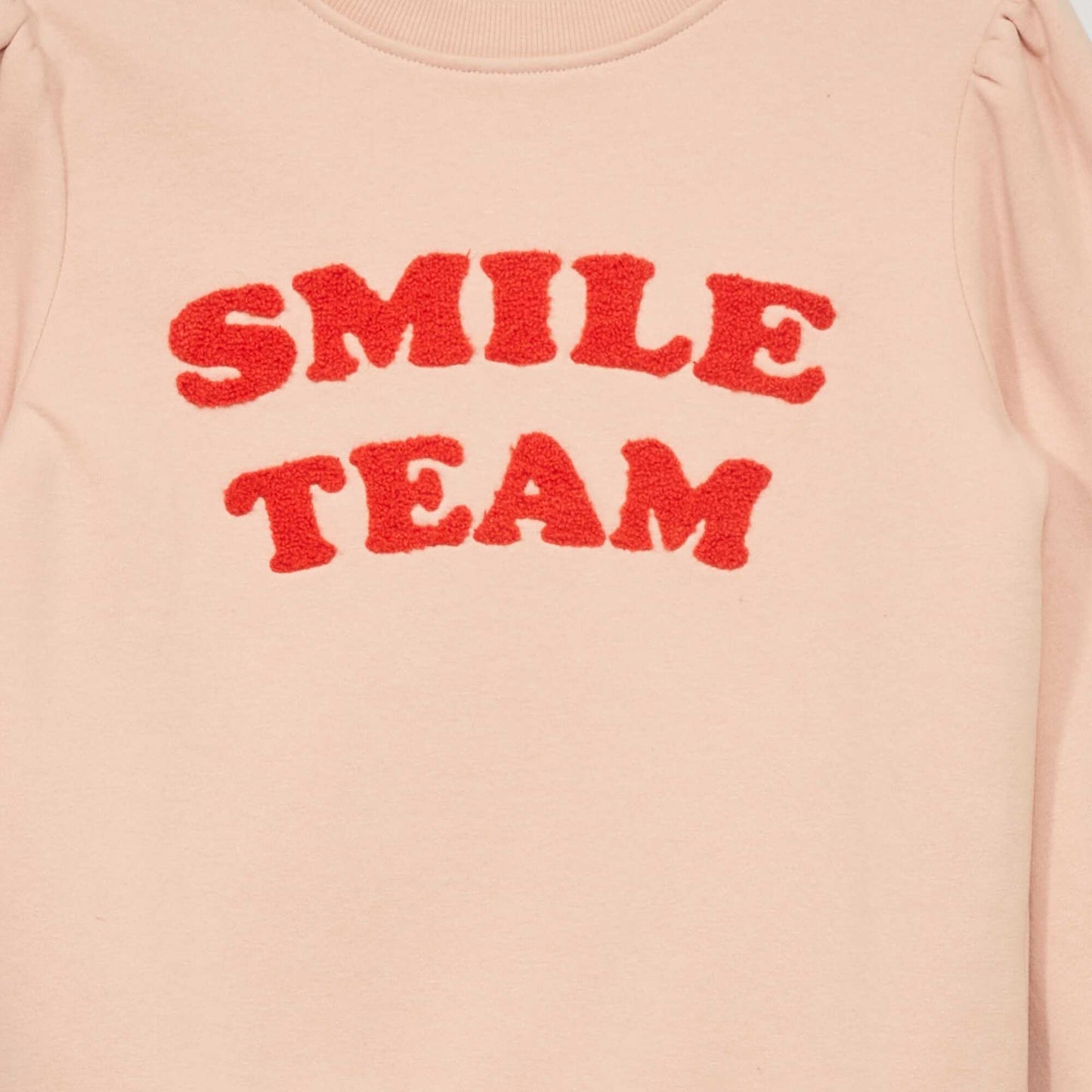 'Smile Team' sweatshirt Pink