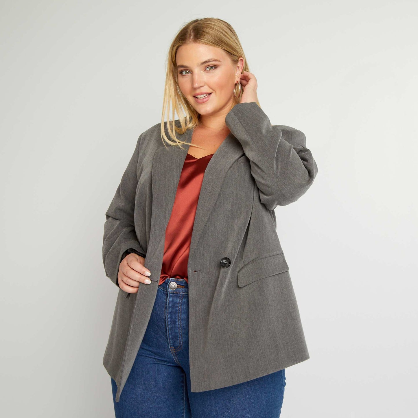 Double-breasted blazer GREY