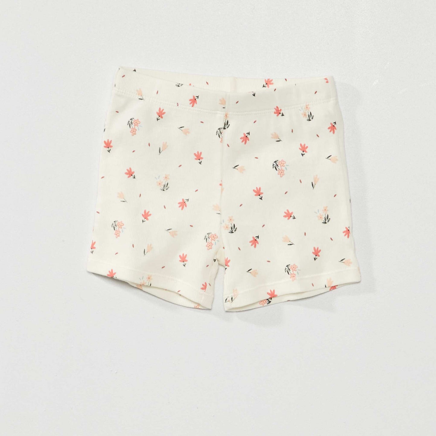Ribbed short pyjamas - Two-piece set AO_FLOWER