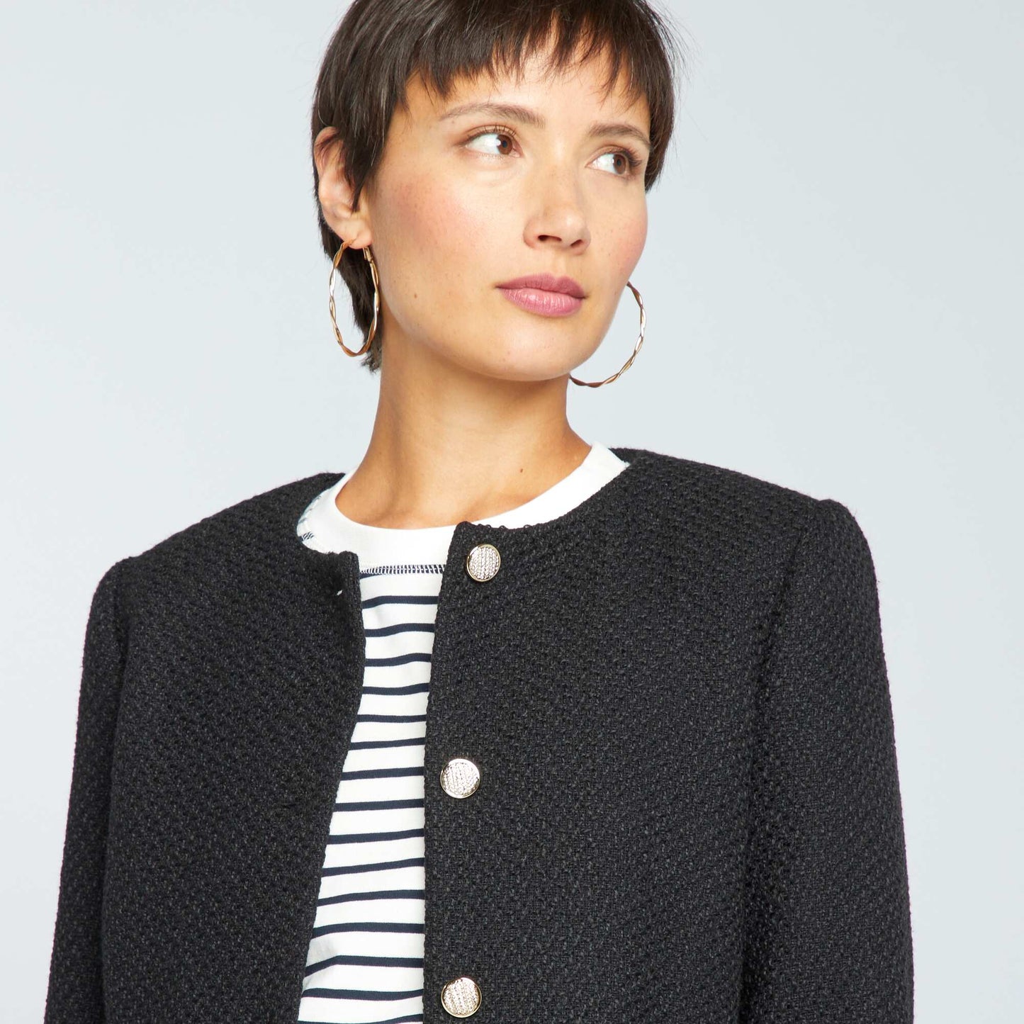 Tweed jacket PLAINBLACK