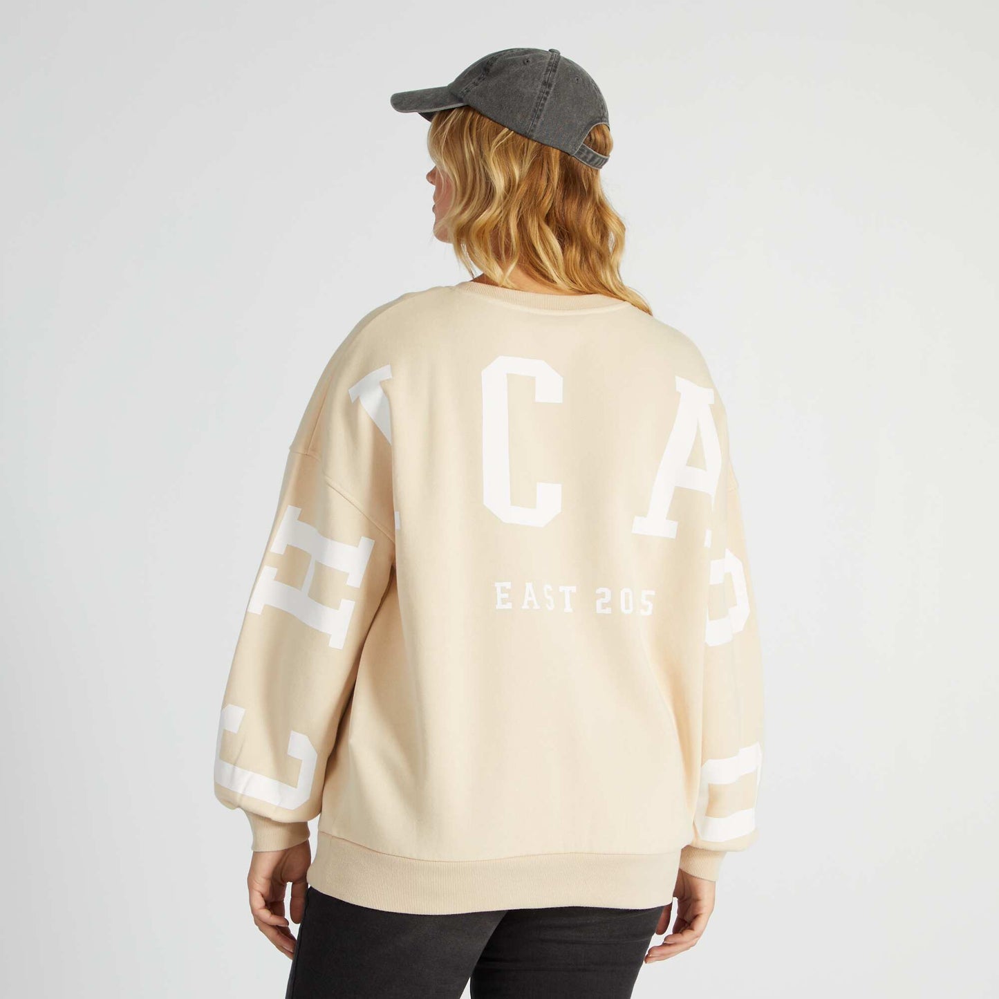 Printed sweatshirt BEIGE