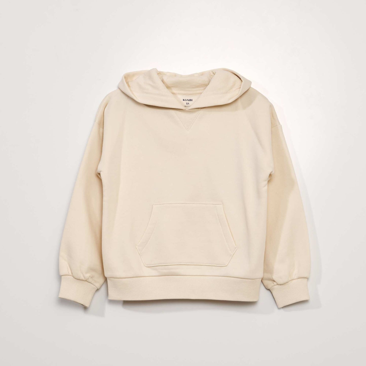 Thick sweatshirt fabric hoodie WHITE