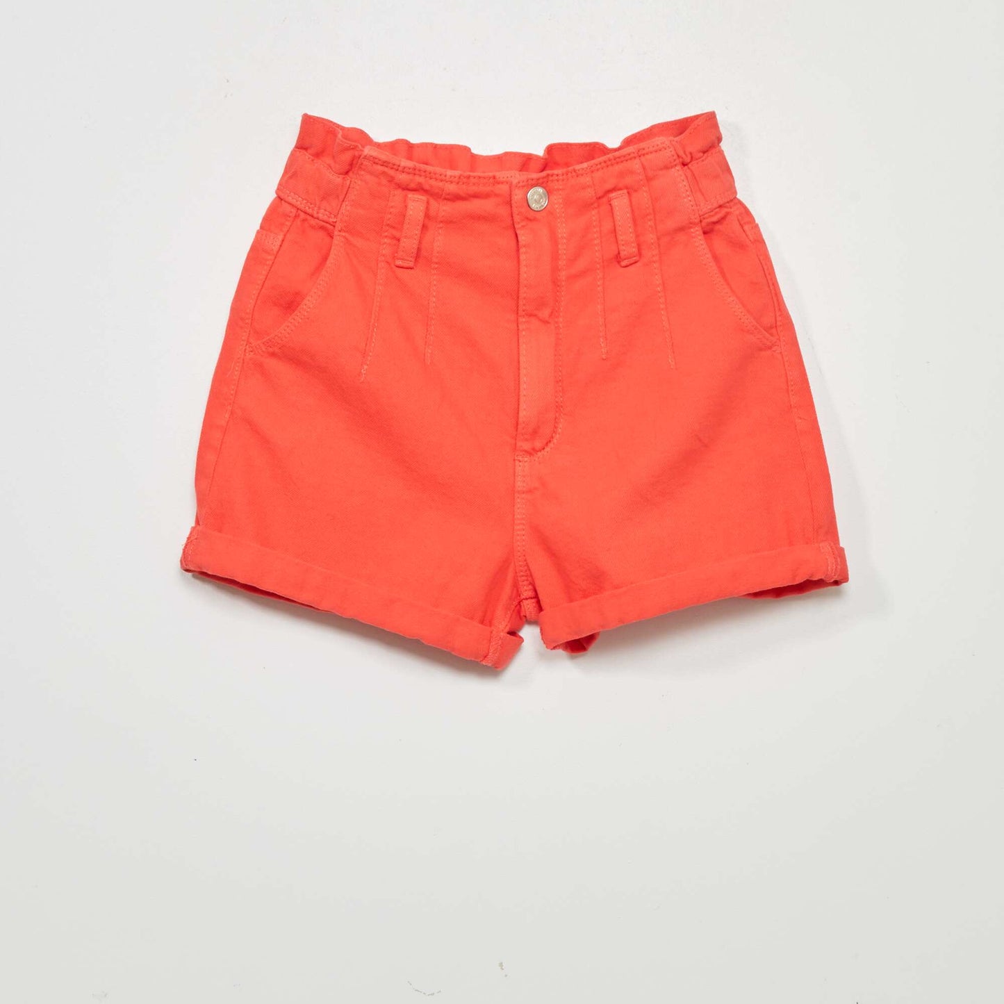 Denim shorts cayenne red