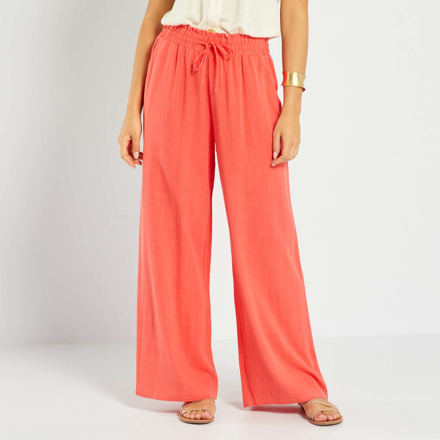 Regular-fit high-rise trousers CAY RED